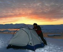 Südpolarregion, Antarktika-Expeditionen - Zeltlager zur Übernachtung an Land